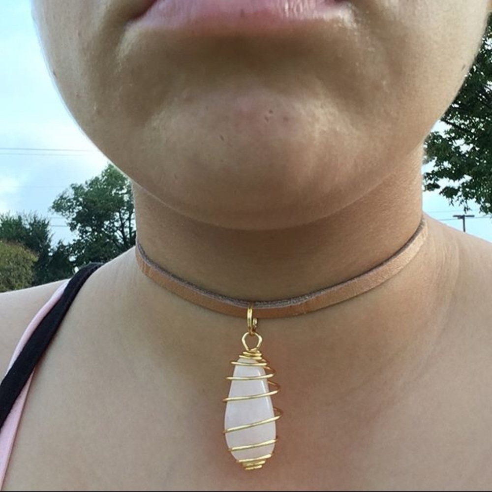 Healing crystal choker new handmade